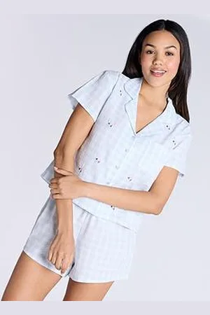 Boux Avenue Cotton Floral Emb Ss & Short Set - Mix