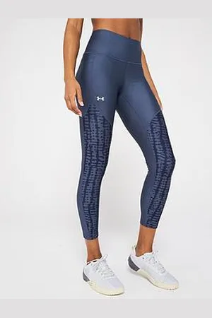 Under Armour Womens Training Tech Print Panel Ankle Tights - Grey