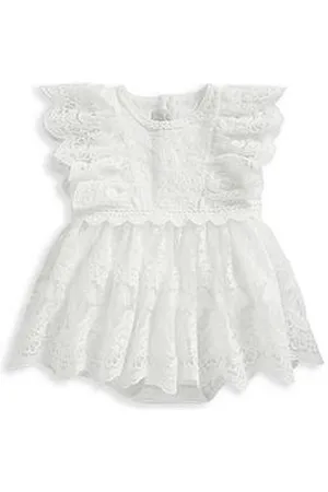 Mamas & Papas Baby Girls Lace Frill Shortie Romper