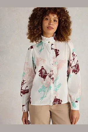 White Stuff Pauline Frill Neck Top