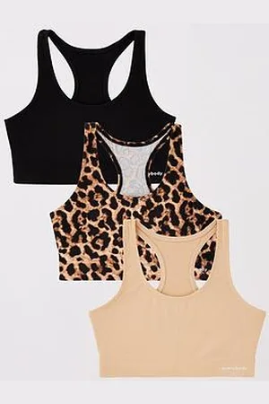 Everybody 3Pk Racer Back Cotton Bralet