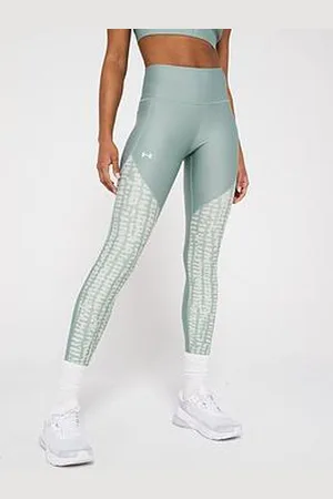 Under Armour Womens Training Tech Print Panel Ankle Tights - Green