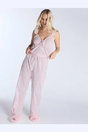 Boux Avenue Cotton Broderie Cami & Pant Set - Mix