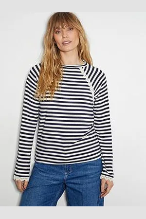 Monsoon Sadie Stripe Long Sleeve Jersey Top