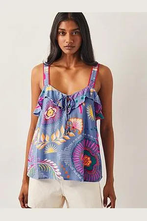 Monsoon Monika Frill Floral Print Cami Top