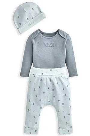 Mamas & Papas Baby Boys 3 Piece Hot Air Balloon Bodysuit, Legging & Hat Set