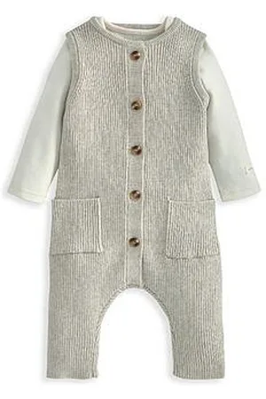 Mamas & Papas Baby Unisex Knitted Dungaree 2 Piece Set