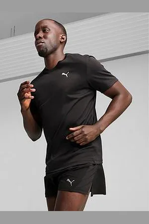 PUMA Mens Running Graphics Faster T-Shirt - Black