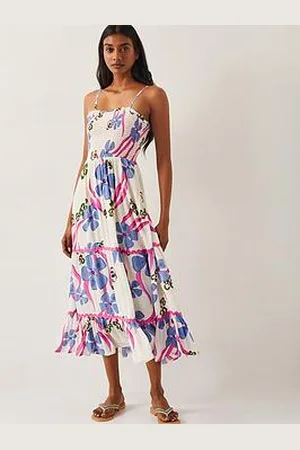 Monsoon Fiona Floral Bandeau Midi Dress