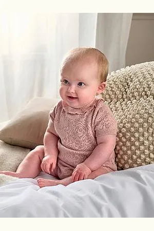 Mamas & Papas Baby Girls 2 Piece Knitted Romper & Cardigan Set