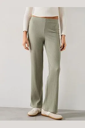 Very Ribbed Wide Leg Trousers