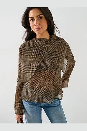 Very Check Drape Blouse