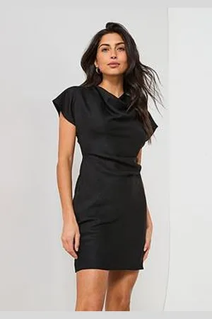 Very Draped Textured Mini Dress