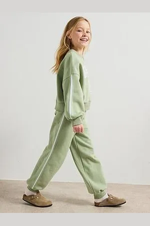 River Island Girls Brunch Club Sweatshirt Tracksuit Set - Khaki