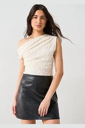 Very Off Shoulder Draped Lace Top