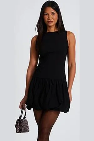 Quiz Denim Puff Ball Skater Dress