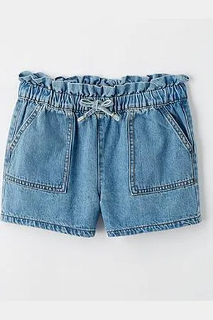 Very Girls Denim Paper Bag Short