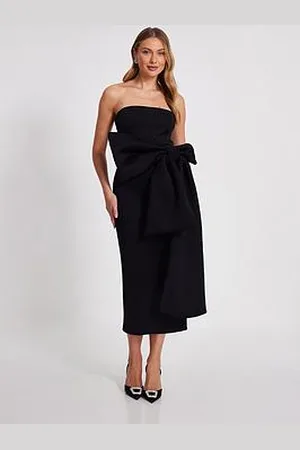 Quiz Strapless Bow Midaxi Dress