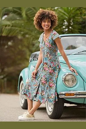 Joe Browns Romantic Roses Button Through Dress