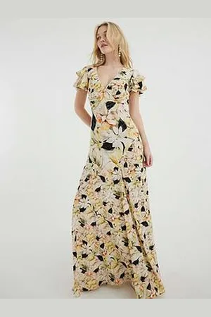 River Island Floral Ruffle Maxi Dress
