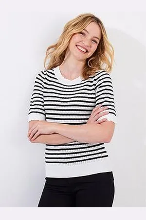 Joe Browns Lucie Stripe Short Sleeve Knitted Top