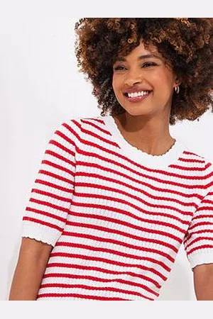 Joe Browns Lucie Stripe Short Sleeve Knitted Top