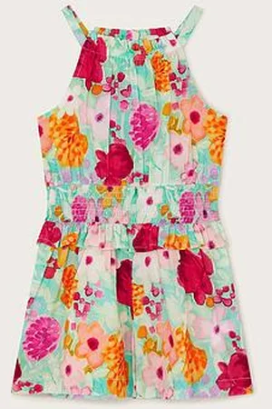Monsoon Girls Large Floral Playsuit