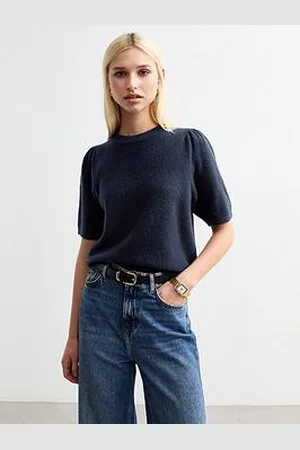 New Look Puff Sleeve Knit Top