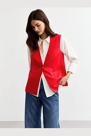 New Look One Button Tailored Waistcoat