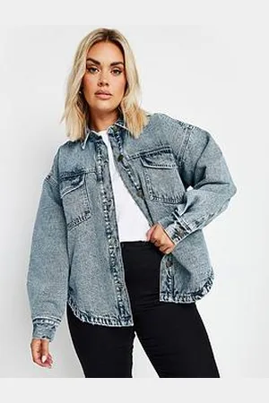 Yours Curve Quilted Denim Shacket
