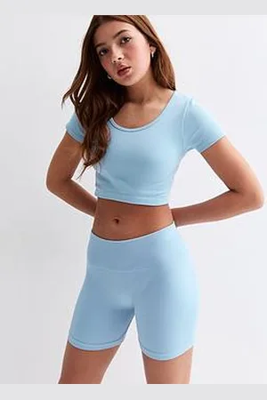 New Look Girls Blue Ribbed Cycling Shorts