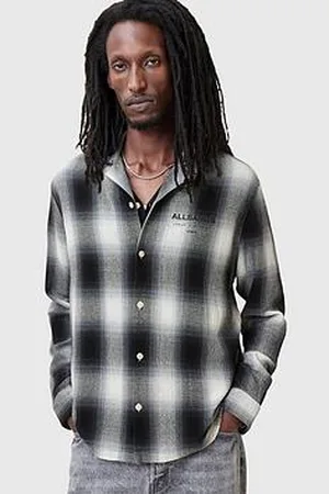 AllSaints Underfade Long Sleeve Checked Shirt