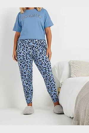 Yours Curve Animal Cuffed Pj Pant