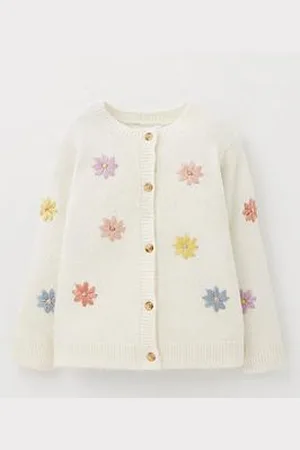 Very Girls Floral Embroidered Button Through Cardigan