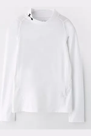 Under Armour Junior Boys Training Heatgear Mock Long Sleeve Top - White