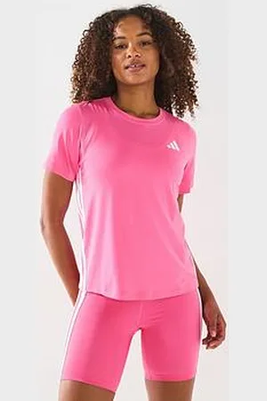 adidas Womens Training Essentials 3 Stripe T-Shirt - Pink