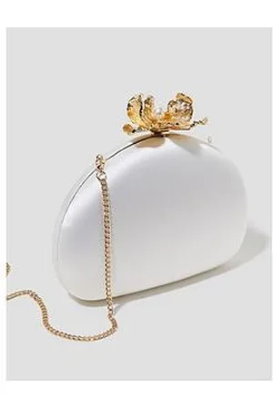 Monsoon Sara Flower Clutch - Ivory