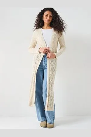 Very Edge To Edge Open Stitch Maxi Cardigan