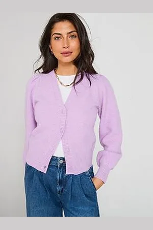 Very V Neck Stitch Detail Cardigan