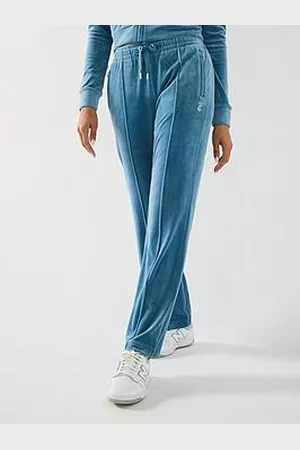 Juicy Couture Tina Diamante Logo Velour Trackpants