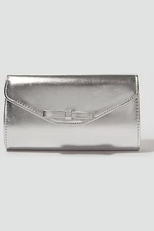 Monsoon Selena Bow Clutch - Silver
