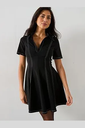 Very Bengaline Contrast Stitch Mini Dress