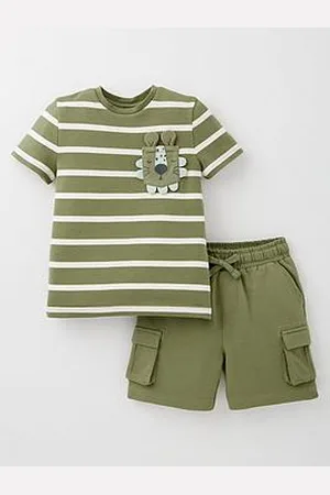 Very Boys Stripe Novelty T-Shirt And Cargo Sweat Short