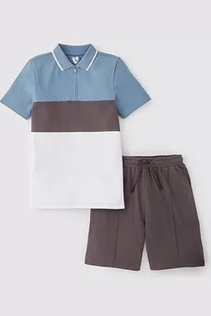 Very Boys Block Stripe Polo And Short Set