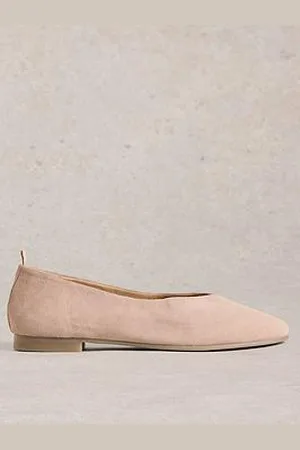 White Stuff Cheri Leather Ballerina Pump
