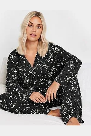 Yours Curve Soft Touch Drawn Heart Pj Set