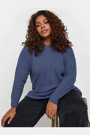 Yours Curve Essential Jumper - Blue