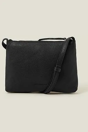 Accessorize Leather Zip Cross Body