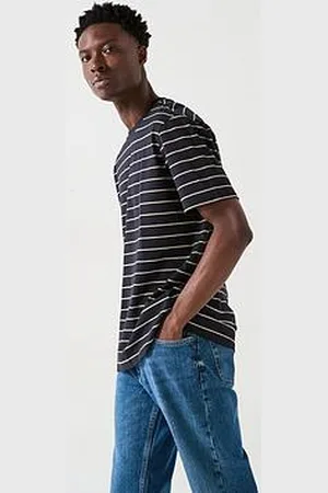 MANGO French Short Sleeved Regular Fit Striped T-Shirt