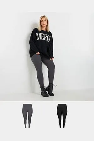 Yours Curve 2 Pack Ribbed Legging